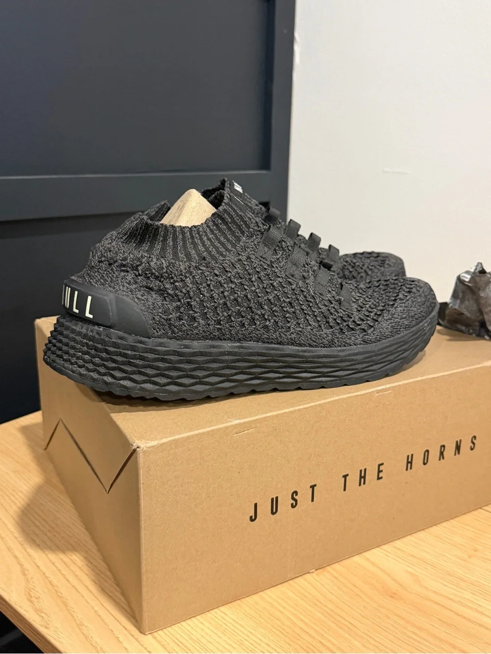 NOBULL Black Knit Slip-On Running Shoes